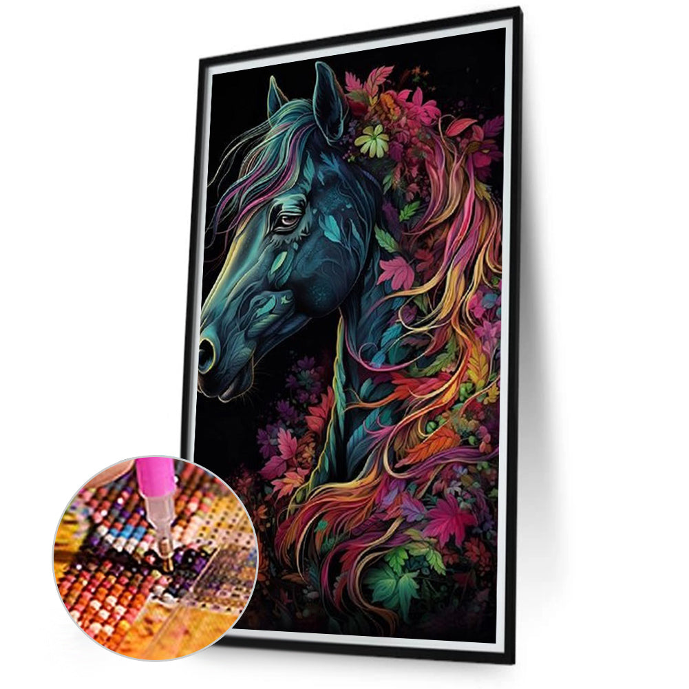 Colorful Horse - Full Round Drill Diamond Painting 40*70CM