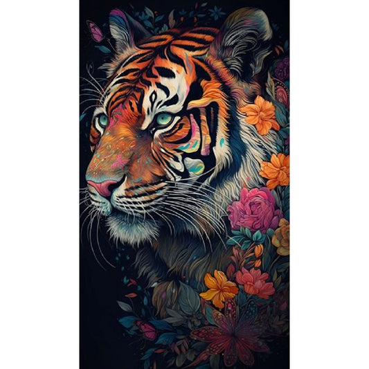 Colorful Tiger - Full Round Drill Diamond Painting 40*70CM