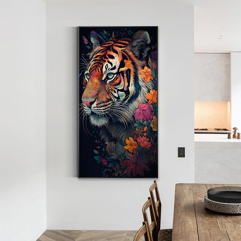 Colorful Tiger - Full Round Drill Diamond Painting 40*70CM