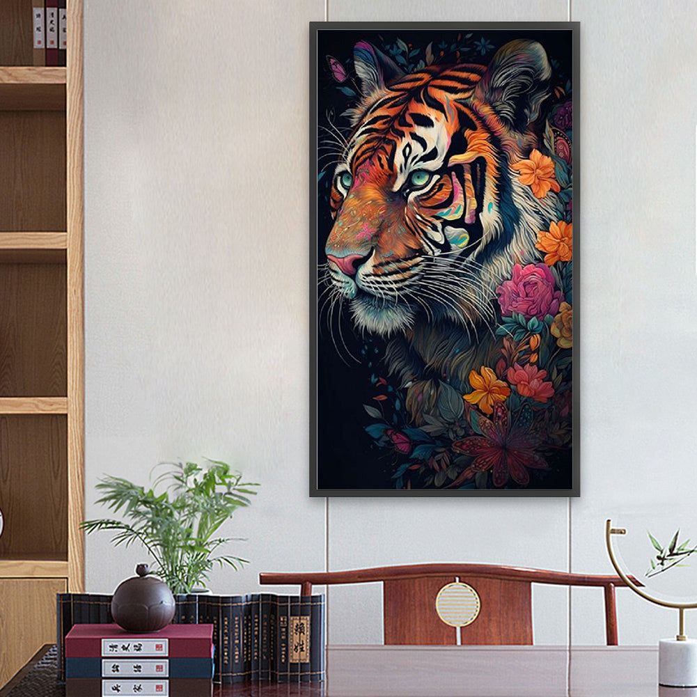 Colorful Tiger - Full Round Drill Diamond Painting 40*70CM