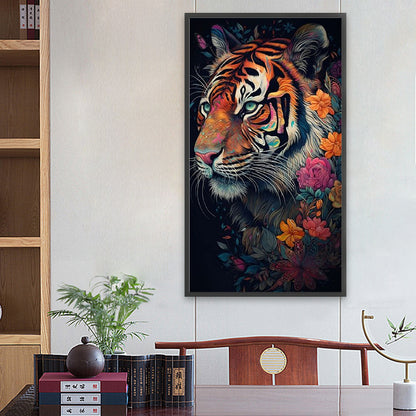 Colorful Tiger - Full Round Drill Diamond Painting 40*70CM