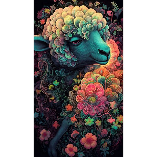 Colorful Sheep - Full Round Drill Diamond Painting 40*70CM