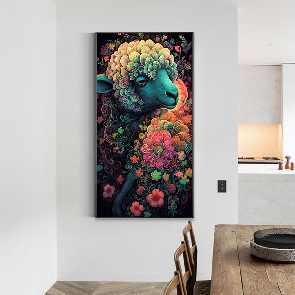Colorful Sheep - Full Round Drill Diamond Painting 40*70CM