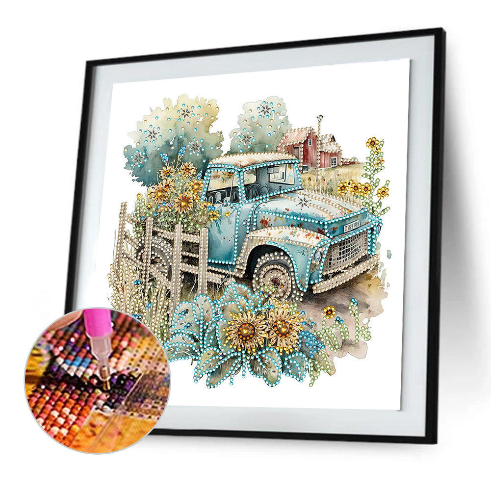 Field Classic Car - Special Shaped Drill Diamond Painting 30*30CM