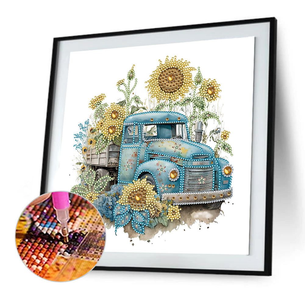 Field Classic Car - Special Shaped Drill Diamond Painting 30*30CM