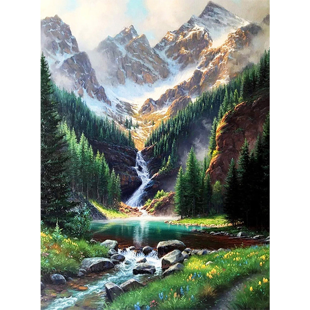 Mountains And Rivers - Full Square Drill Diamond Painting 45*60CM