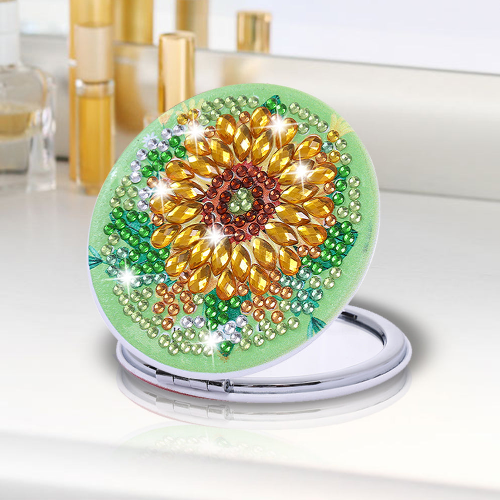DIY Crystal Diamond Mirror Art Craft Set Sunflower Paint by Number Kits for Girl