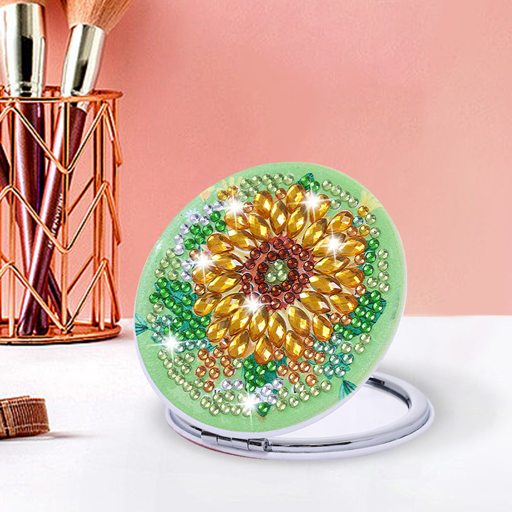 DIY Crystal Diamond Mirror Art Craft Set Sunflower Paint by Number Kits for Girl