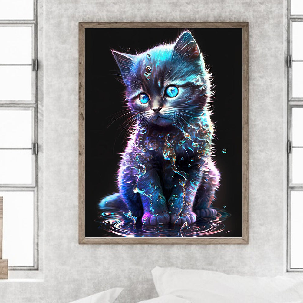 Star Cat - Full Round Drill Diamond Painting 30*40CM