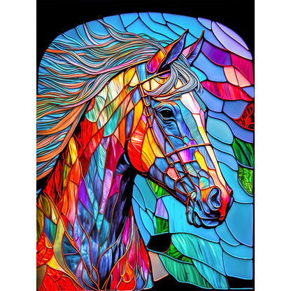 Horse Glass Painting - Full Round Drill Diamond Painting 30*40CM