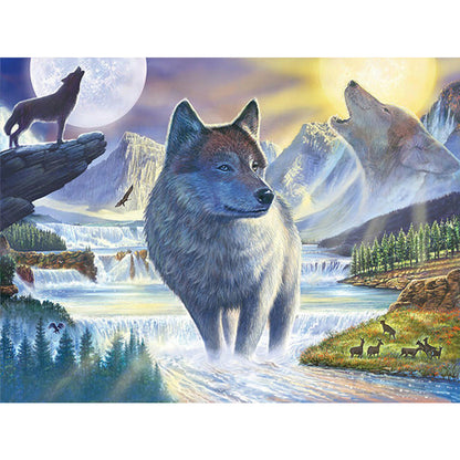 Wolf - Full Round Drill Diamond Painting 40*30CM
