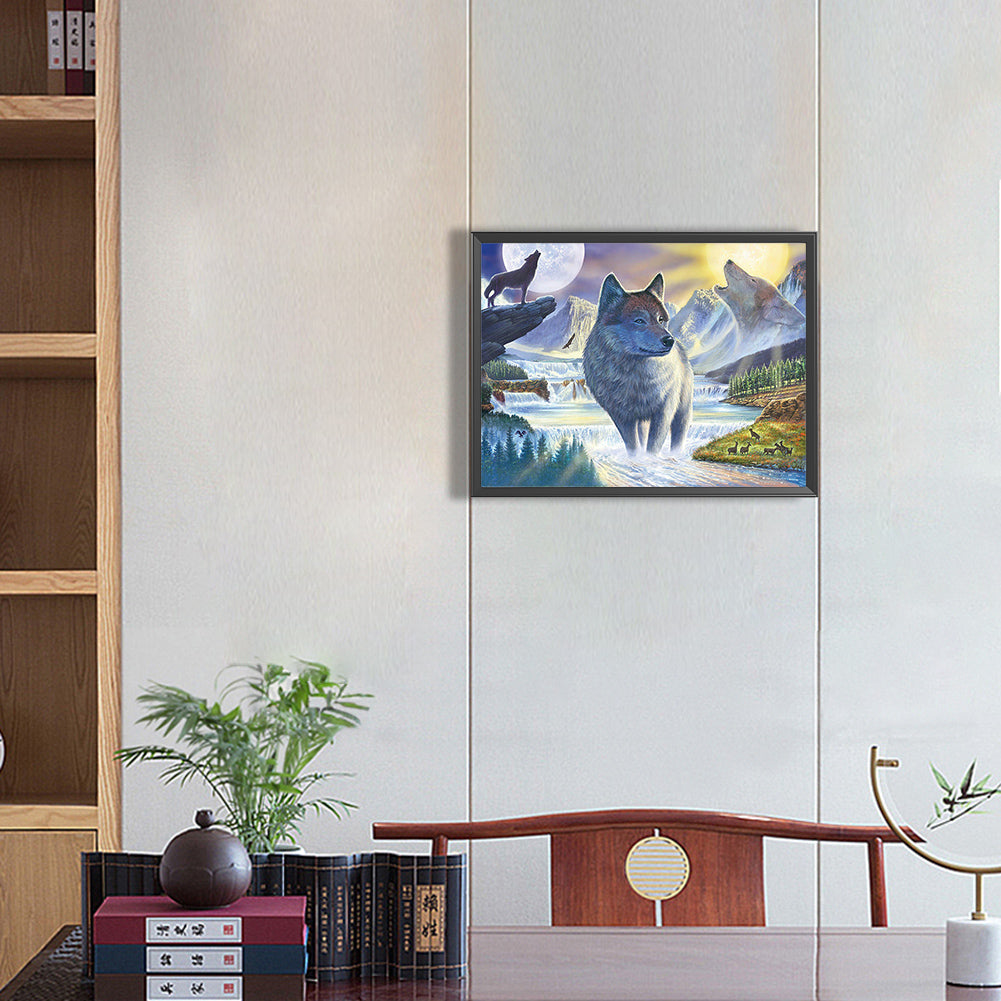 Wolf - Full Round Drill Diamond Painting 40*30CM