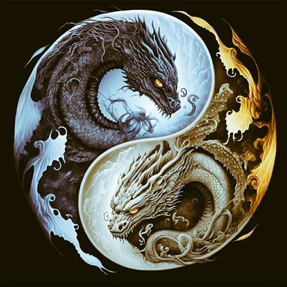 Dragon - Full Round Drill Diamond Painting 40*40CM