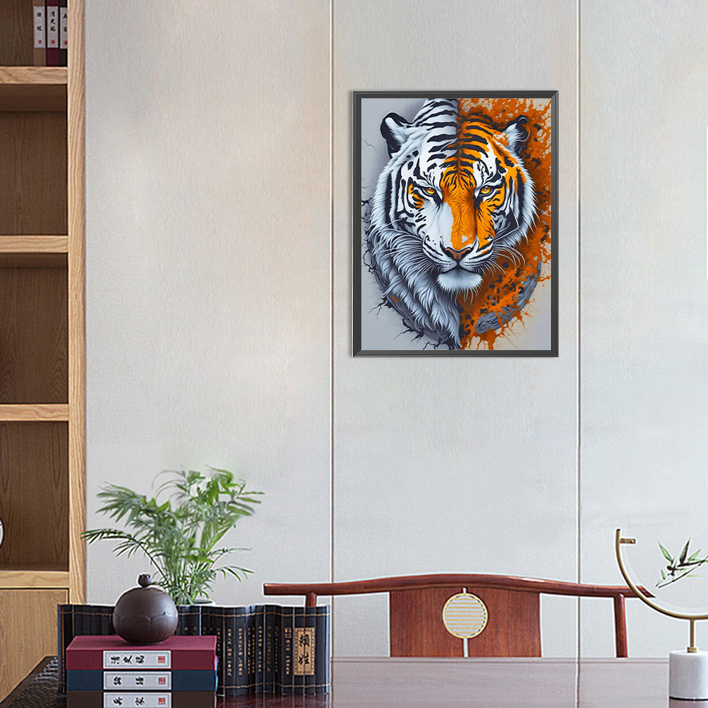 Tiger - Full Round Drill Diamond Painting 30*40CM
