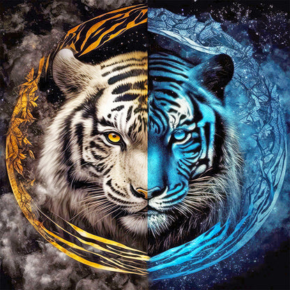 Yin Yang Tiger Head - Full Round Drill Diamond Painting 40*40CM