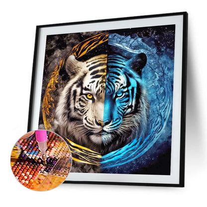 Yin Yang Tiger Head - Full Round Drill Diamond Painting 40*40CM