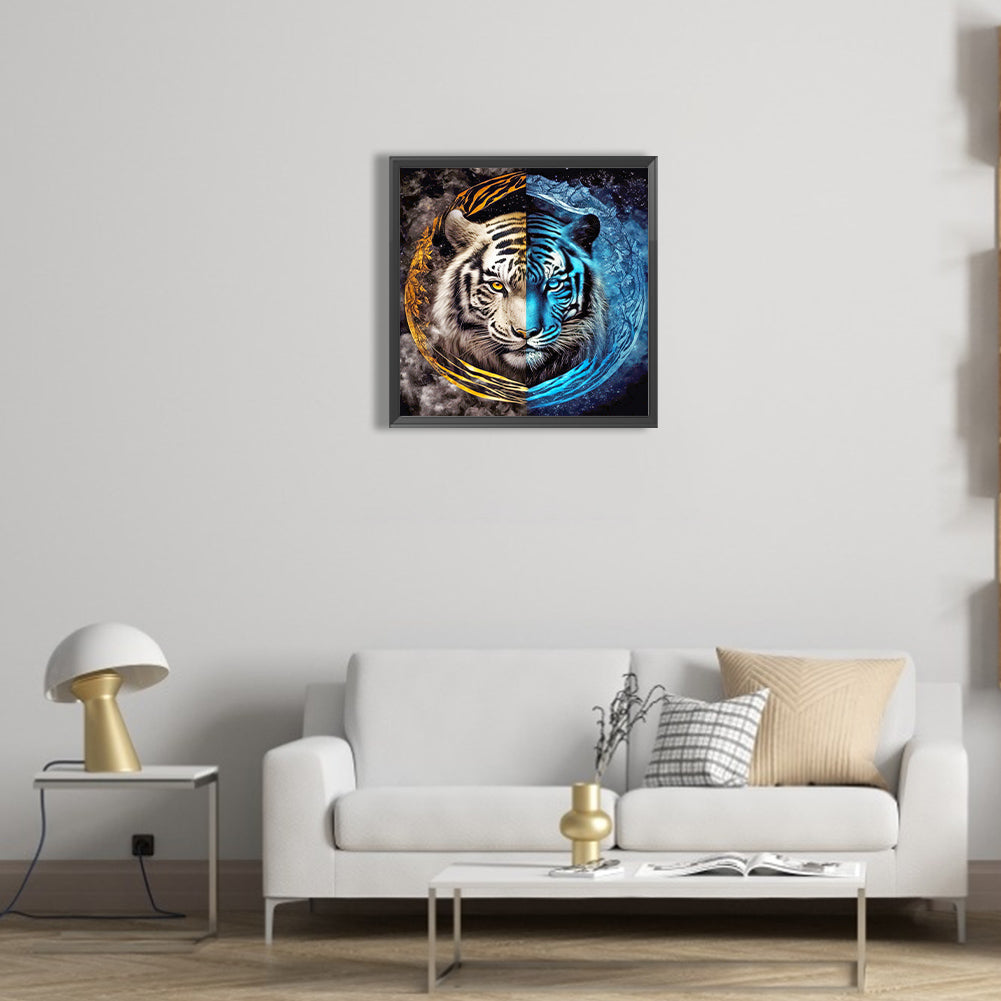 Yin Yang Tiger Head - Full Round Drill Diamond Painting 40*40CM