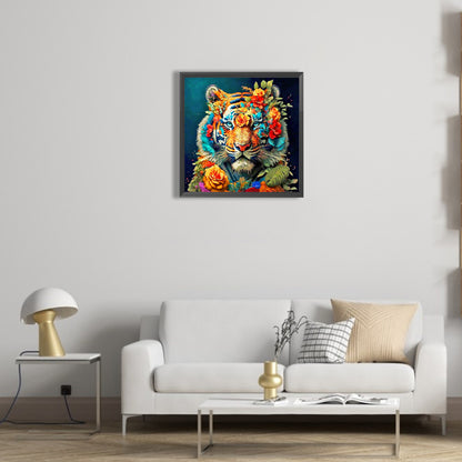 Serious Tiger - Full Round Drill Diamond Painting 40*40CM