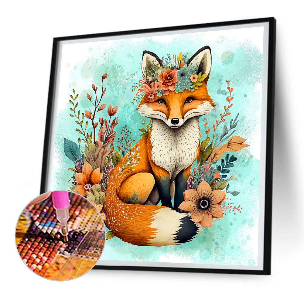 Fox - Full Round Drill Diamond Painting 30*30CM