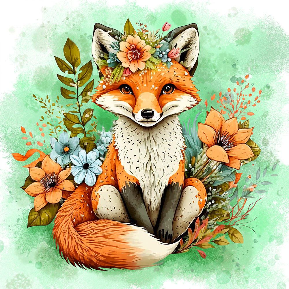 Fox - Full Round Drill Diamond Painting 30*30CM