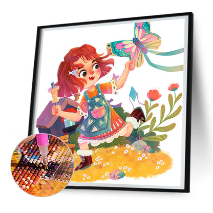 Little Girl - Full Round Drill Diamond Painting 30*30CM