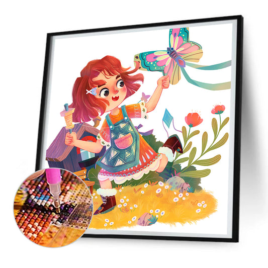 Little Girl - Full Round Drill Diamond Painting 30*30CM