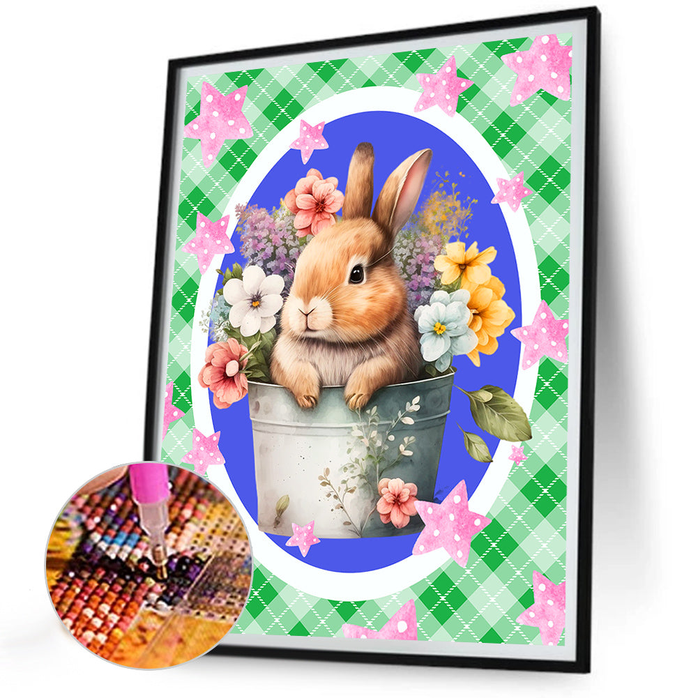 Toy Rabbit - Full Round Drill Diamond Painting 30*40CM