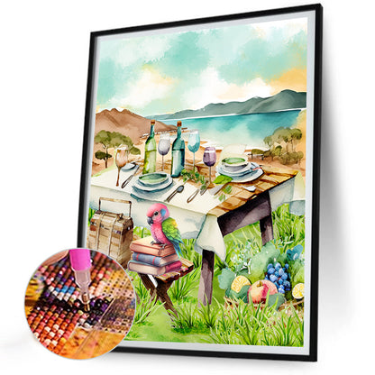 Parrot - Full Round Drill Diamond Painting 30*40CM
