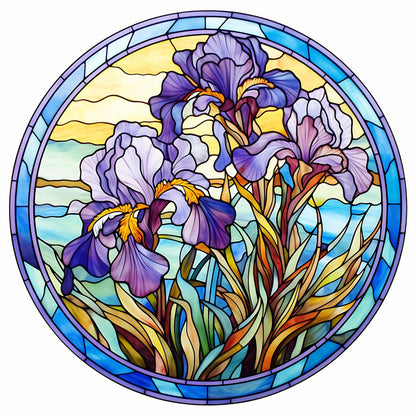 Flower Glass Painting - Full Round Drill Diamond Painting 30*30CM