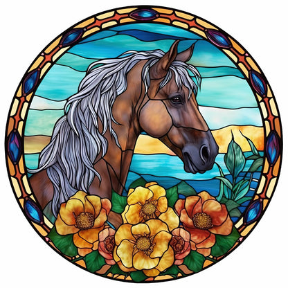 Horse Glass Painting - Full Round Drill Diamond Painting 30*30CM