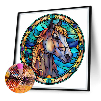 Horse Glass Painting - Full Round Drill Diamond Painting 30*30CM