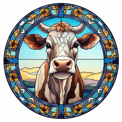 Animal Cow Glass Painting - Full Round Drill Diamond Painting 30*30CM