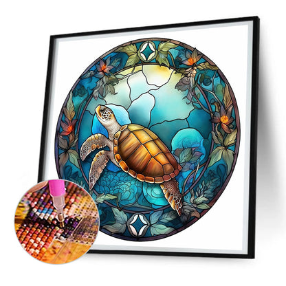 Animal Sea Turtle Glass Painting - Full Round Drill Diamond Painting 30*30CM