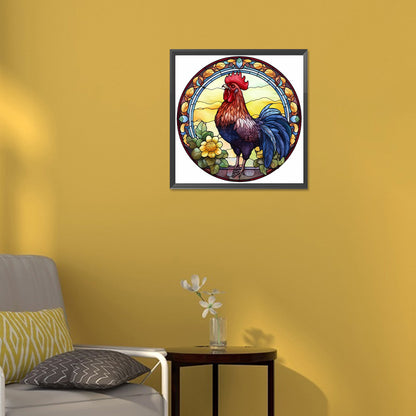 Animal Rooster Glass Painting - Full Round Drill Diamond Painting 30*30CM