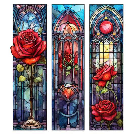 Rose Glass Painting - Full Round Drill Diamond Painting 40*40CM