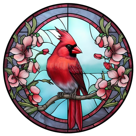 Animal Cardinal Glass Painting - Full Round Drill Diamond Painting 30*30CM