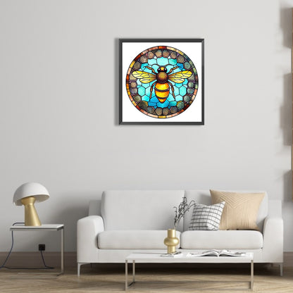 Animal Bee Glass Painting - Full Round Drill Diamond Painting 30*30CM