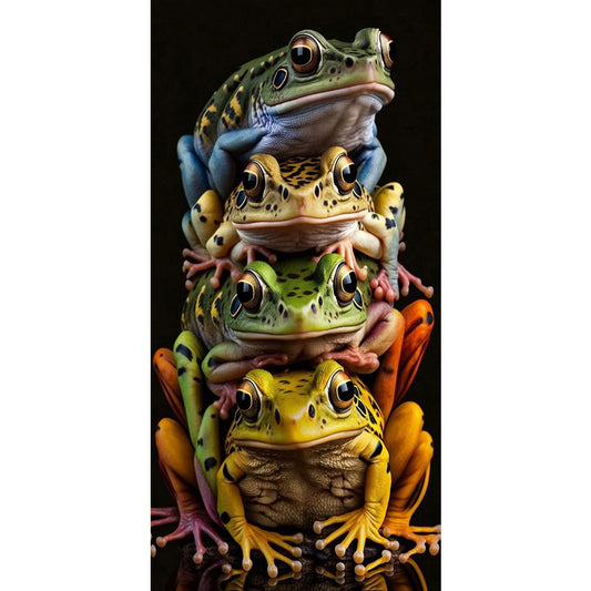 Four Frogs - Full Square Drill Diamond Painting 40*80CM