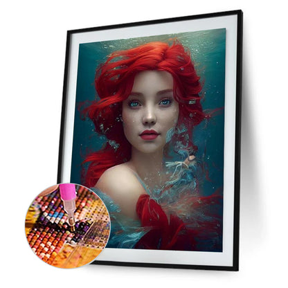 Redhead Woman - Full Round Drill Diamond Painting 30*40CM