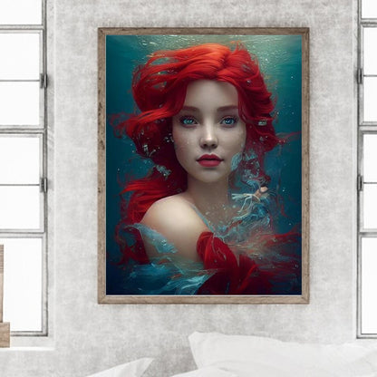 Redhead Woman - Full Round Drill Diamond Painting 30*40CM