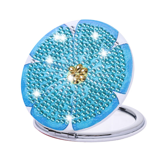 DIY Diamond Art Vanity Mirror Handheld Folding Purse Mirror for Kids Women Girls