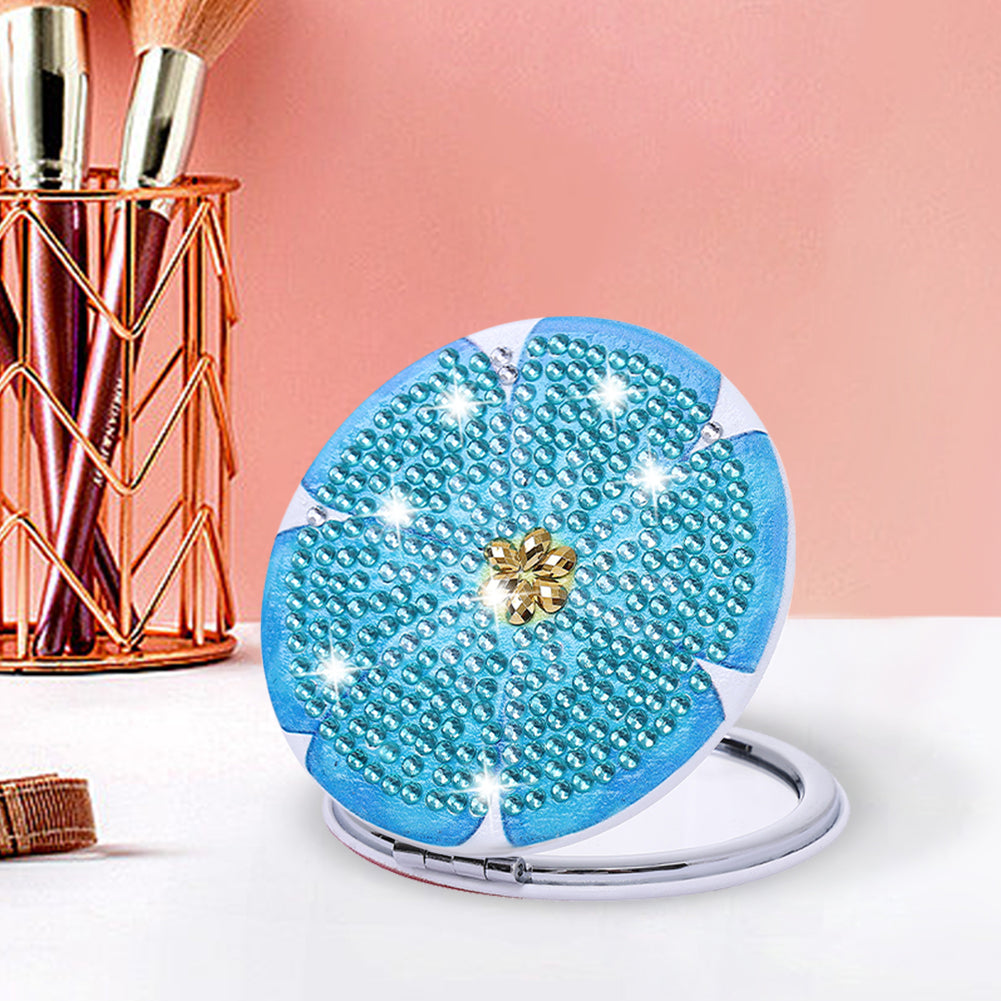 DIY Diamond Art Vanity Mirror Handheld Folding Purse Mirror for Kids Women Girls