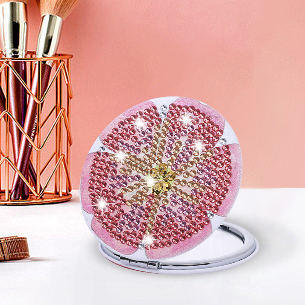 DIY Diamond Art Vanity Mirror Handheld Folding Purse Mirror for Kids Women Girls