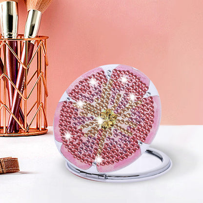 DIY Diamond Art Vanity Mirror Handheld Folding Purse Mirror for Kids Women Girls