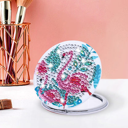 DIY Diamond Art Mosaic Makeup Mirror Art Craft Set Flamingo Paint by Number Kits