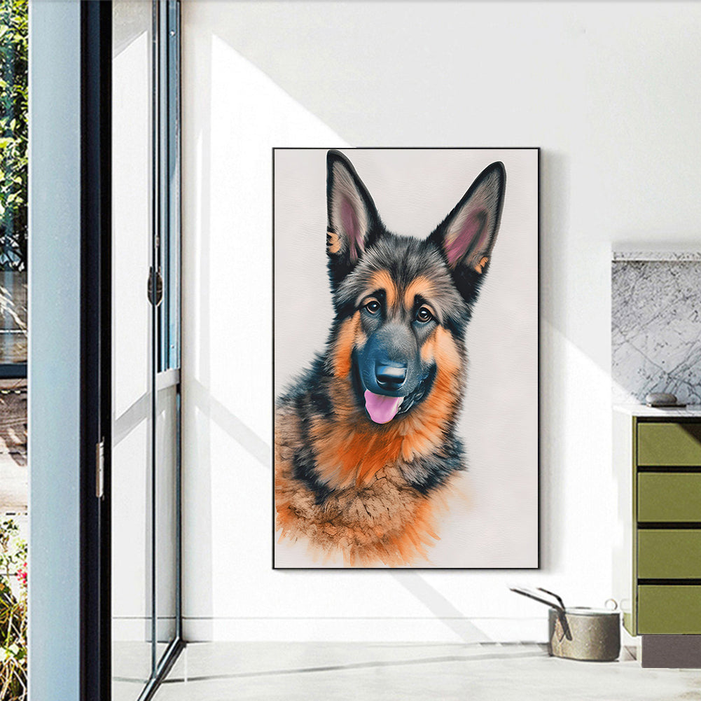 German Shepherd - Full Round Drill Diamond Painting 30*45CM