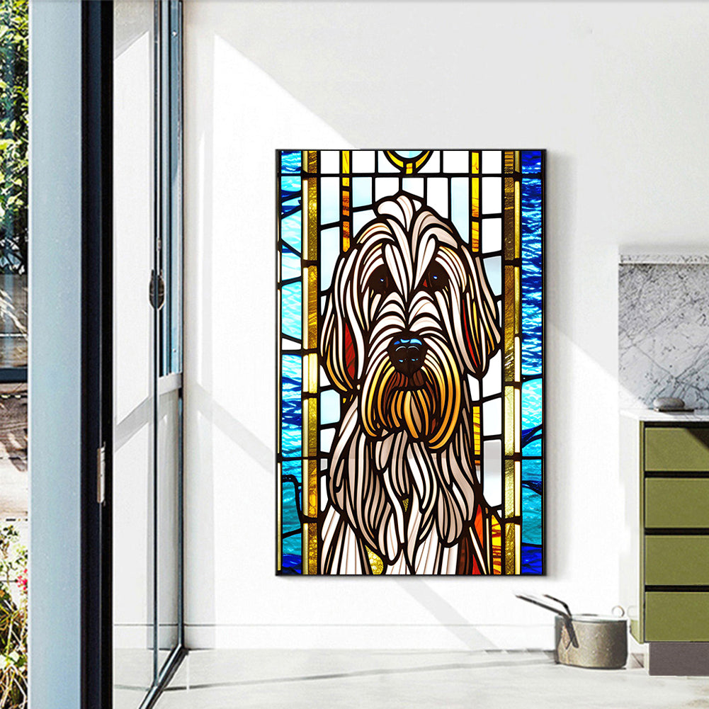 Stained Glass Labrador Dog - Full Round Drill Diamond Painting 40*60CM