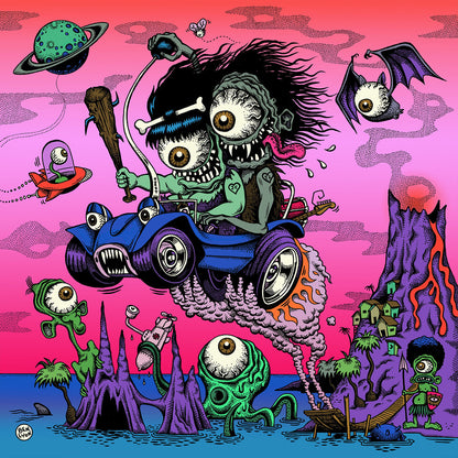 Scary Eyeball On Bike - Full Round Drill Diamond Painting 30*30CM