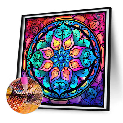 Mandala Glass Painting - Full Round Drill Diamond Painting 30*30CM