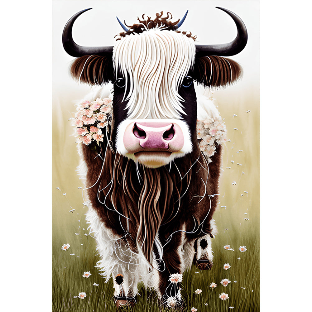 Highland Cattle - Full Round Drill Diamond Painting 40*60CM